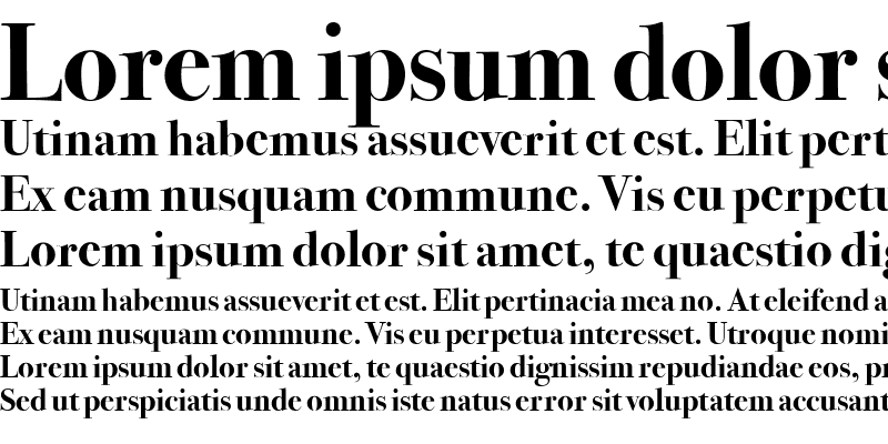 Sample of BodoniSevITCBoo Bold
