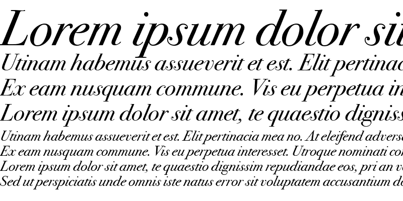 Sample of BodoniSevITCBoo Italic