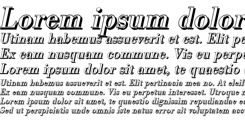 Sample of BodoniSh Italic