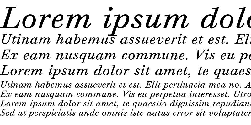 Sample of BodoniSixEF Book Italic