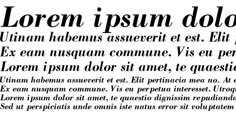Sample of BodoniSSK Bold Italic