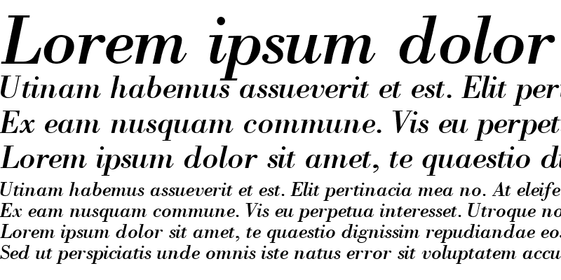 Sample of BodoniSSK Italic