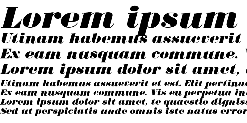 Sample of BodoniUltraFLF Medium Italic