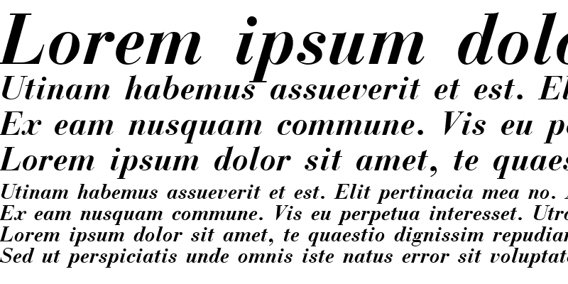 Sample of Bodonoff Bold Italic