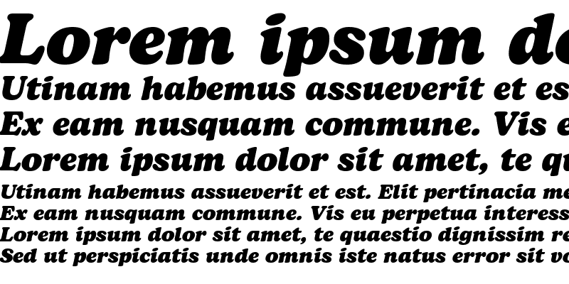 Sample of Bogart Trial Extrabold Italic