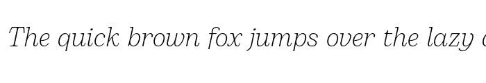 Preview of Bogart Trial Extralight Italic