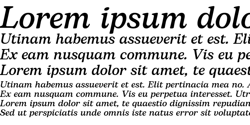 Sample of Bogart Trial Medium Italic