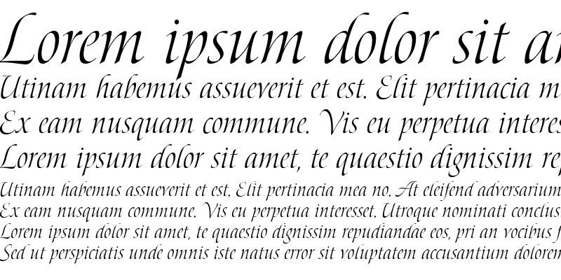 Sample of Bolero script Regular