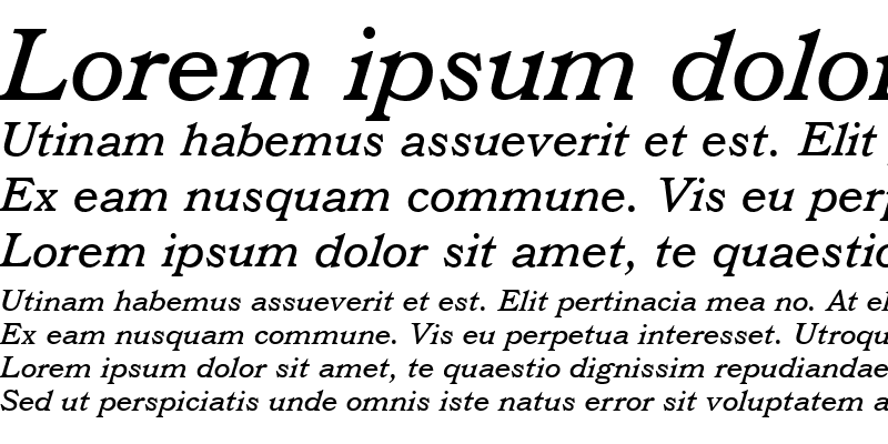 Sample of Bookman BT Italic
