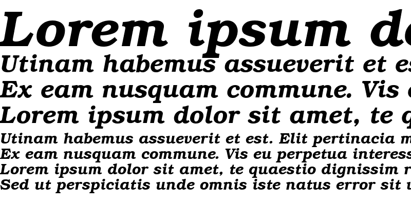 Sample of Bookman CE Bold Italic