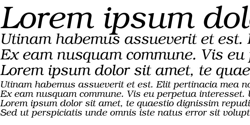 Sample of Bookman ITC Std Light Italic