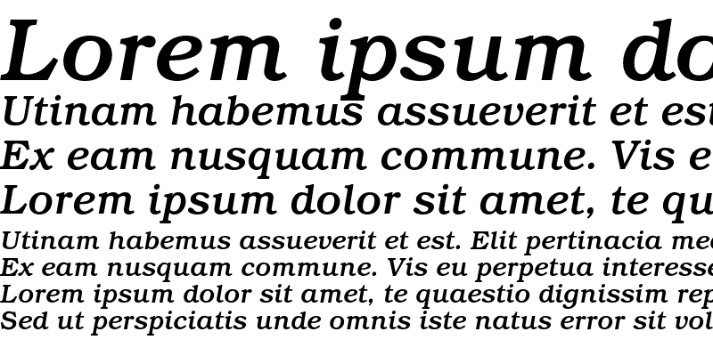 Sample of Bookman ITC Std Medium Italic