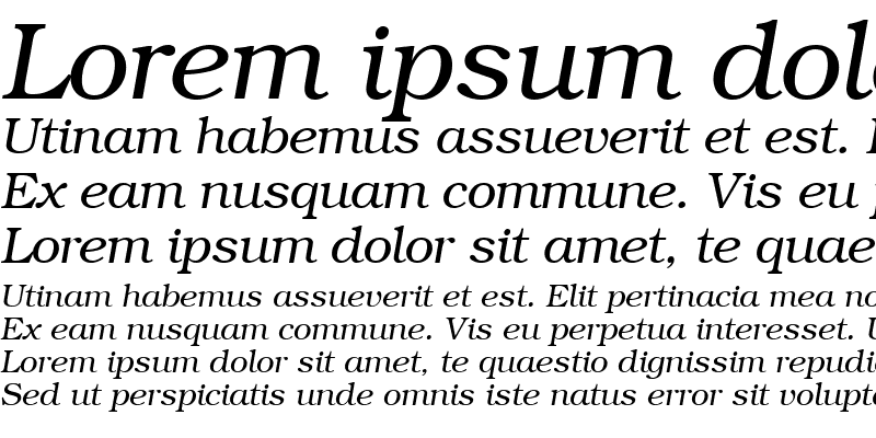 Sample of Bookman LT Light Italic