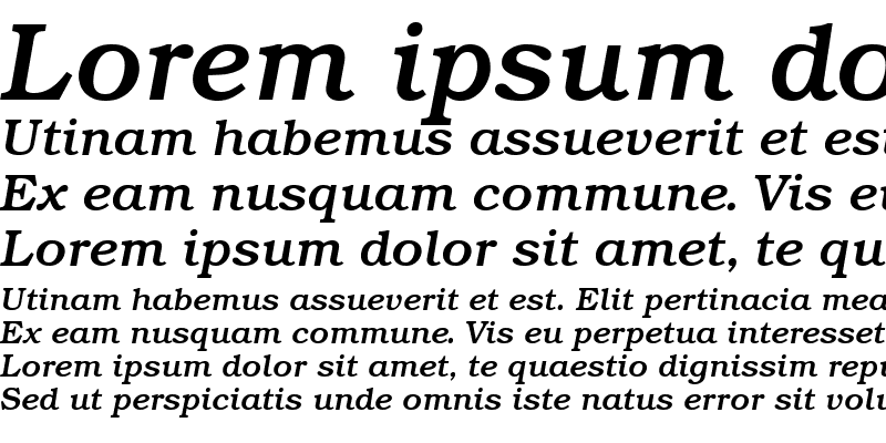 Sample of Bookman LT Medium Italic
