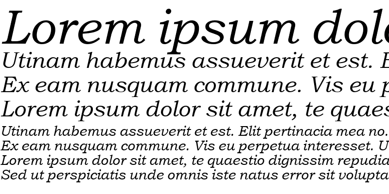 Sample of Bookman Old Style Cyr Italic