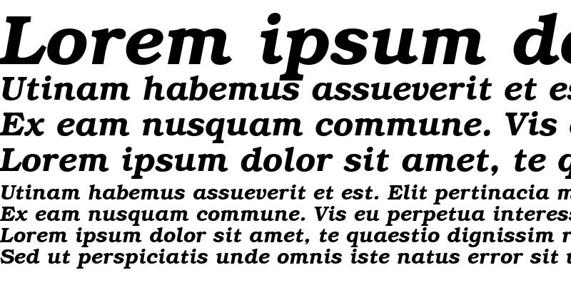 Sample of Bookman S Bold Italic