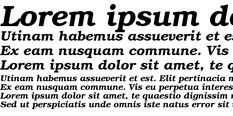 Sample of Bookman SSi Semi Bold Italic