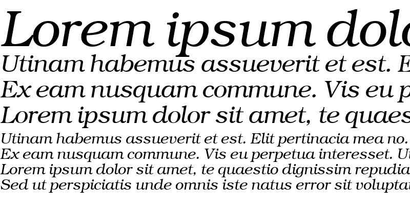 Sample of BookmanCTT Italic