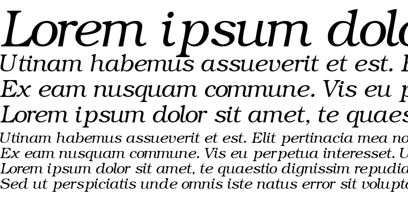 Sample of BookmanLightSSK Italic