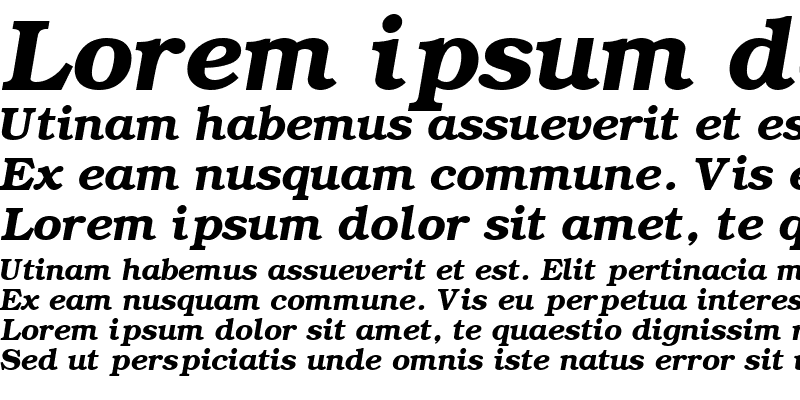 Sample of BookmanSSK Bold Italic