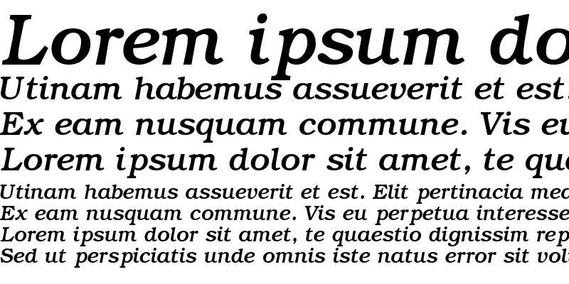 Sample of BookmanSSK Italic