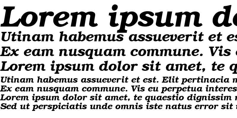 Sample of Bookplate Bold Italic