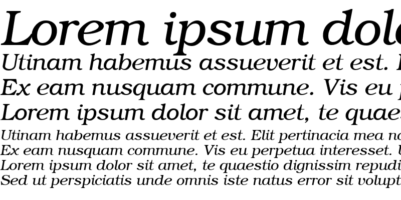 Sample of Bookplate Italic