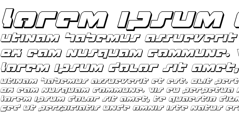 Sample of Boomstick 3D Italic Italic