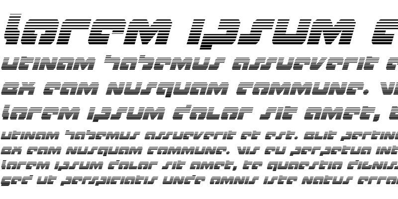 Sample of Boomstick Gradient Italic