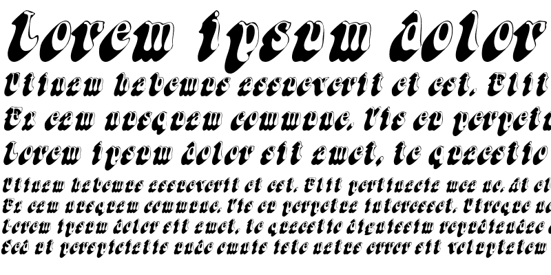 Sample of BoopShadow Italic