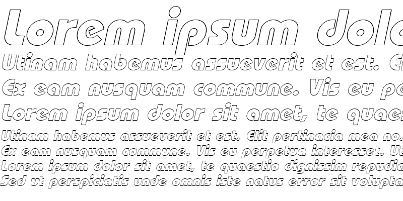 Sample of BordeauxBlackOutline Italic