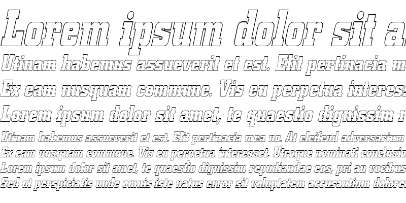 Sample of Borghs-Hollow-Condensed Italic