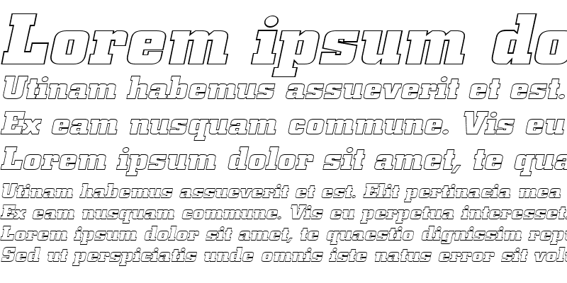 Sample of Borghs-Hollow-Extended Italic