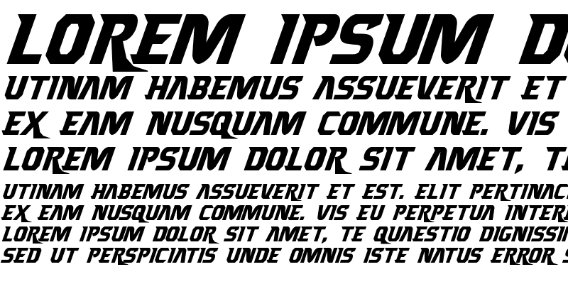 Sample of Borgsquad Condensed Italic