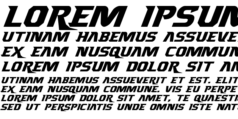 Sample of Borgsquad Italic