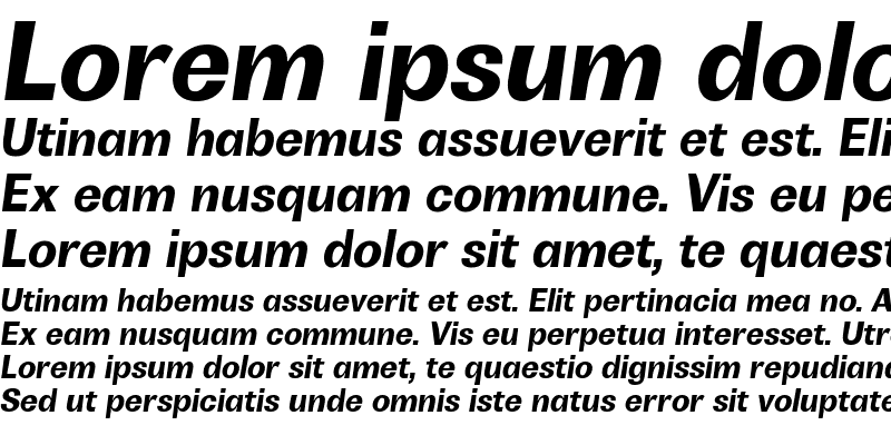 Sample of Boring Sans B Trial Bold Italic