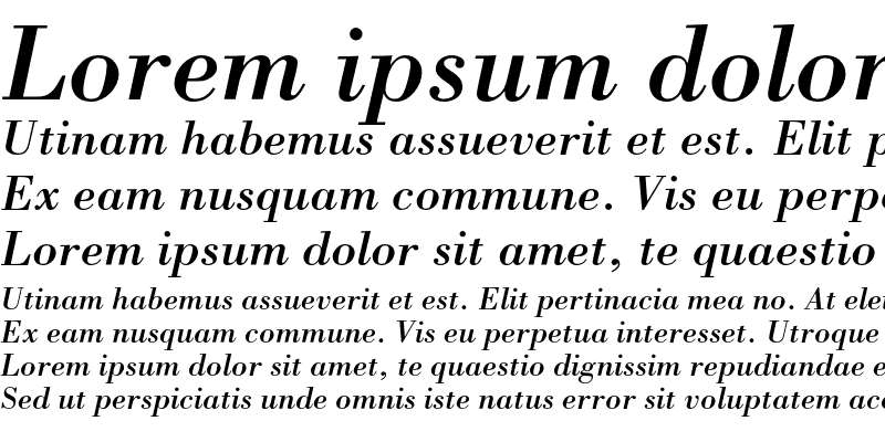 Sample of BorjomiC Italic