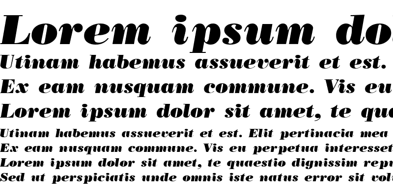 Sample of BostonBlack Italic