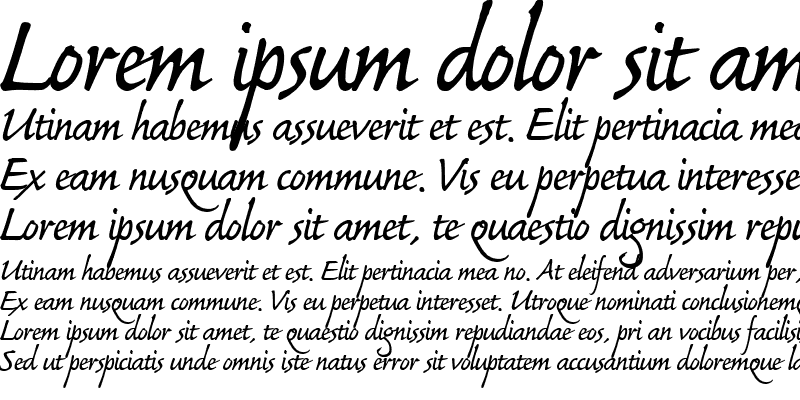 Sample of Bouwsma Script Regular