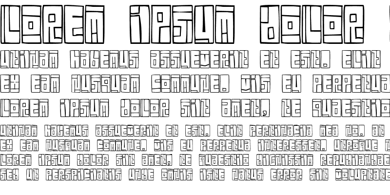 Sample of Box Font
