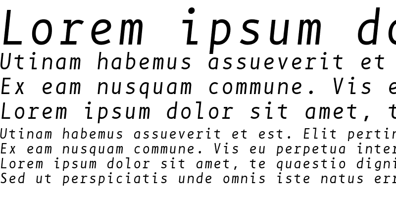 Sample of BPmono Italic