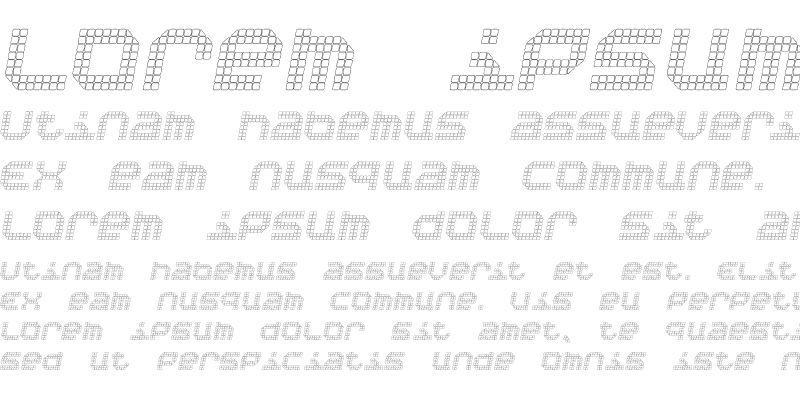 Sample of BpositiveOutline Italic Regular