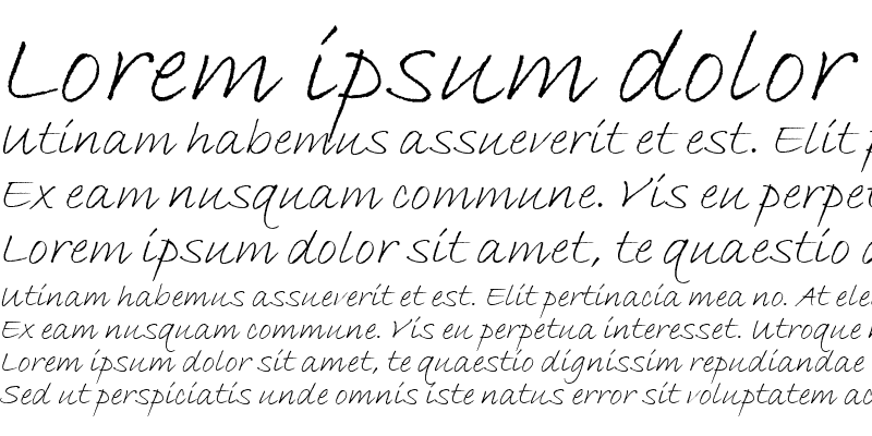 Sample of BradleyHand ITC LightItalic