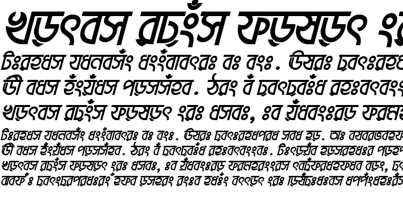 Sample of BrahmaputraMJ Bold Italic