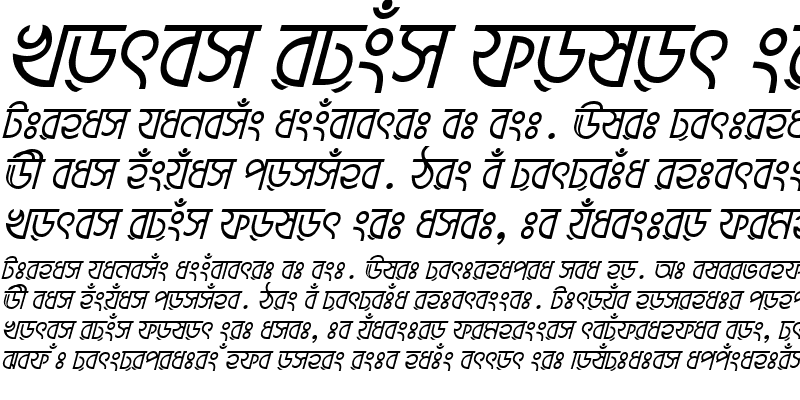 Sample of BrahmaputraMJ Italic