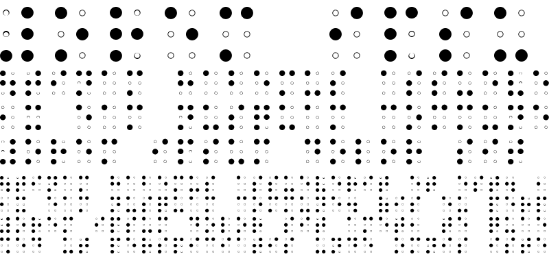 Sample of Braille AOE Regular