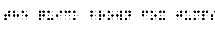 Preview of BRAILLE Regular