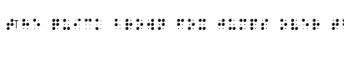 Preview of BrailleAlpha Regular