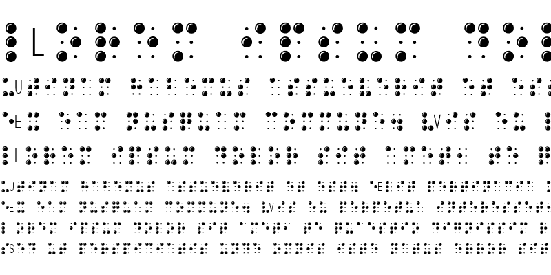 Sample of BrailleAlpha