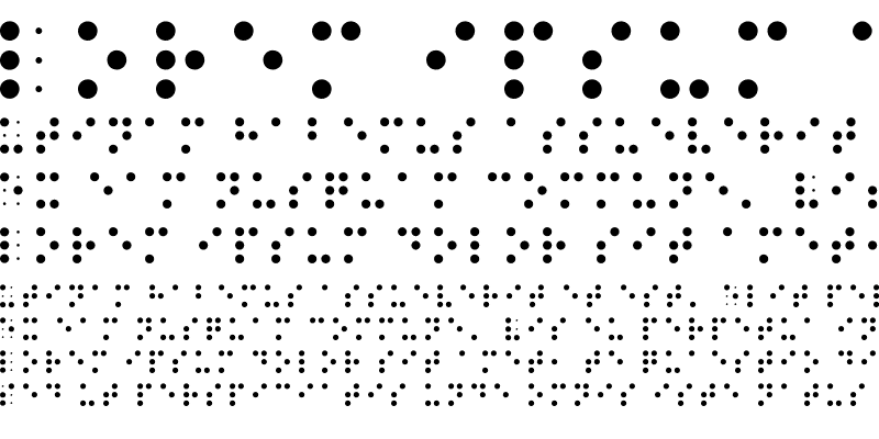 Sample of BrailleBQ Regular